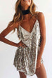 Meridress V Neck Sequin Cami Mini Party Dress