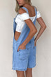 Meridress Button Up Pocketed Denim Romper