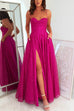 Meridress Lace Up Backless High Slit Corest Glitter Maxi Gown Dress