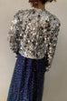 Meridress Open Front Cropped Sequin Jacket