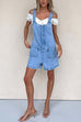 Meridress Button Up Pocketed Denim Romper