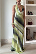 Halter Cowl Neck Open Back Tie Dye Maxi Dress