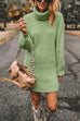 Meridress Turtleneck Long Sleeves Ribbed Knit Sweater Dress(in 7 Colors!)