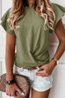 Meridress Stylish Ruffle Short Sleeve T-shirt