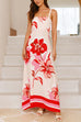 Meridress Empire Waist Floral Print Maxi Cami Dress