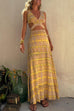 Meridress V Neck Cut Out Side Split Tie Dye Maxi Dress