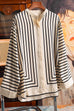 Meridress Button Up Long Sleeves Striped Silk Scarf Blouse