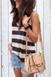 Meridress V Neck Striped Tank Top