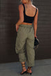 Meridress Elastic Waist Pocketed Drawstring Ankle Cargo Pants