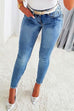 Meridress Beaded Butterfly Distressed Skinny Denim Pants