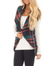 Meridress Pockets Plaid Jacket Vest