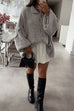 Meridress Drop Shoulder Button Up Slouchy Sweater Cardigan