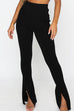 Meridress High Rise Slit Bell Bottoms Skinny Pants