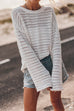 Meridress Crewneck Long Sleeves Hollow Out Boho Knitting Pullovers