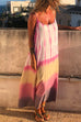 Meridress Spaghetti Strap Sleeveless Tie Dye Maxi Dress