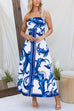 Meridress Strapless Tube Unique Print Swing Maxi Dress