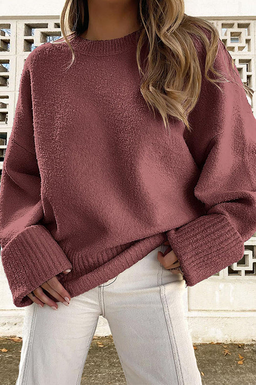 Meridress Crewneck Drop Shoulder Relax Fit Casual Sweater