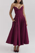 Meridress V Neck Strapless Corset Swing Maxi Dress