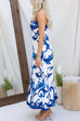 Meridress Strapless Tube Unique Print Swing Maxi Dress