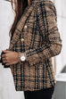 Meridress Double Breasted Open Front Plaid Blazer Jacket