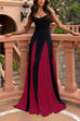 Meridress Spaghetti Strap Color Block Swing Maxi Party Dress(7 Colors Available!)