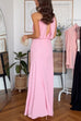 Halter Sleeveless Open Back Waisted Maxi Dress