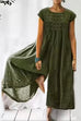 Meridress Ruched Short Sleeve Wide Leg Baggy Jumpsuit