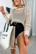 Meridress Crewneck Hollow Out Knitting Top