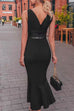 Meridress Sleeveless Faux Leather Splice Bodycon Mermaid Dress