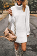 Meridress Turtleneck Long Sleeves Ribbed Knit Sweater Dress(in 7 Colors!)