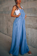 Meridress Pocketed Wide Leg Baggy Denim Overalls