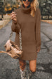 Meridress Turtleneck Long Sleeves Ribbed Knit Sweater Dress(in 7 Colors!)