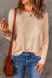 Meridress Drop Shoulder Long Sleeves Solid Knitting Sweater