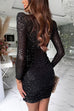 Meridress Mesh V Neck Ruched Sequin Bodycon Mini Party Dress