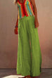 Meridress Smocked Elastic Waist Baggy Wide Leg Cotton Linen Pants