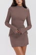 Meridress Mockneck Long Sleeves Bodycon Mini Dress