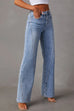 Meridress Timeless Distressed Straight Leg Splice Jeans