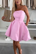 Meridress Strapless Tube Pocketed Bubble Mini Dress