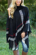 Meridress Chicest Tassel Lattice Cloak Poncho Sweater